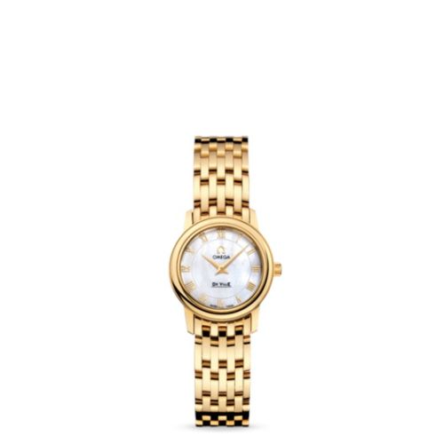 Omega De Ville Prestige Quartz 22 Yellow Gold / MOP / Bracelet